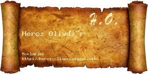 Hercz Olivér névjegykártya